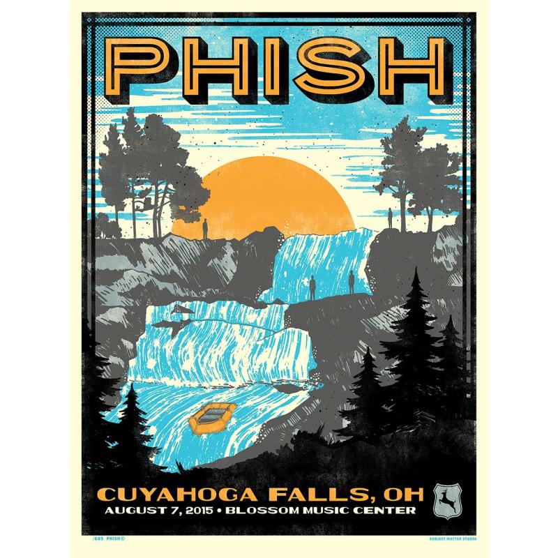Phish Signed Poster - August 7, 2015 - Cuyahoga Falls, OH