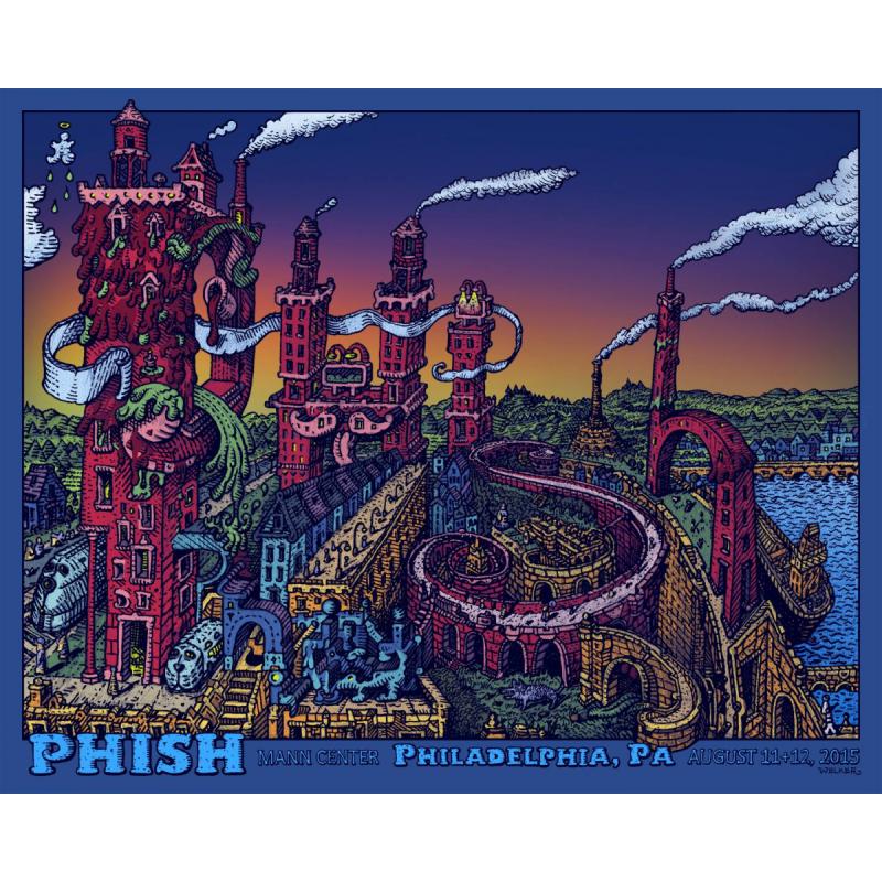 Phish Signed Poster - August 11-12, 2015 - Philadelphia, PA