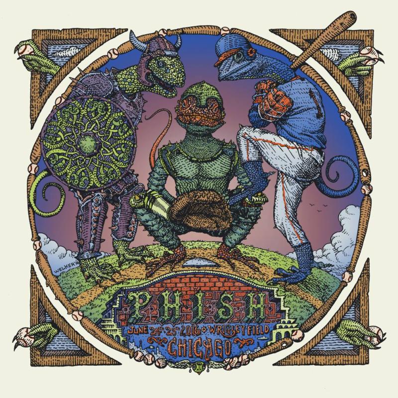 Phish Signed Poster - June 24/25, 2016 - Wrigley Field