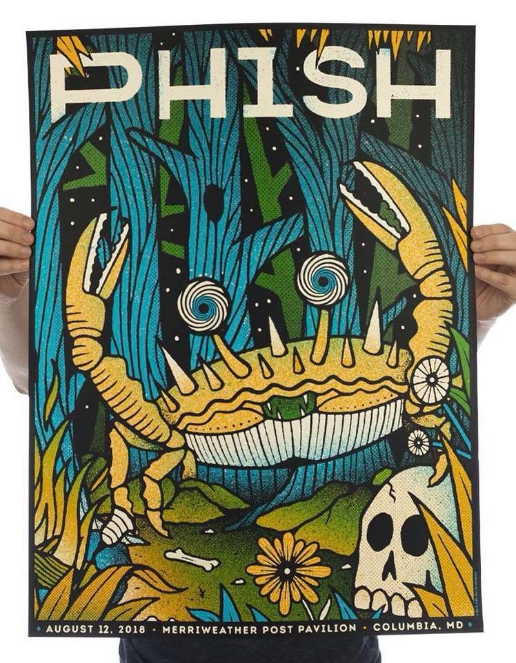 Phish Signed Poster - August 12, 2018 - Merriweather