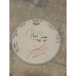 Phish Summer (1st half) '25 Drumhead (16 inch) and Stick Set - Show Used and Signed