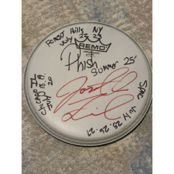 Phish Summer (2nd half before Dicks) '25 Drumhead (8 inch) and Stick Set - Show Used and Signed