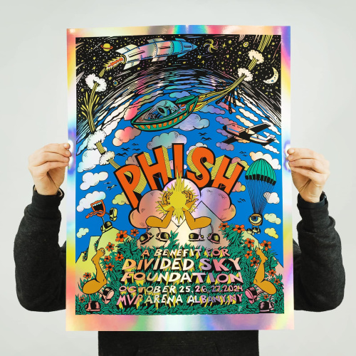 Phish Signed Poster - Albany 2024 - Pollock 108 (Holographic)
