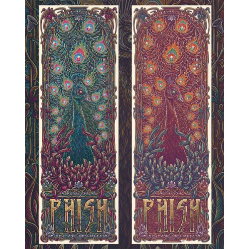 Phish Signed Poster -Alpharetta - 7/14/23 - Martin 108 Red