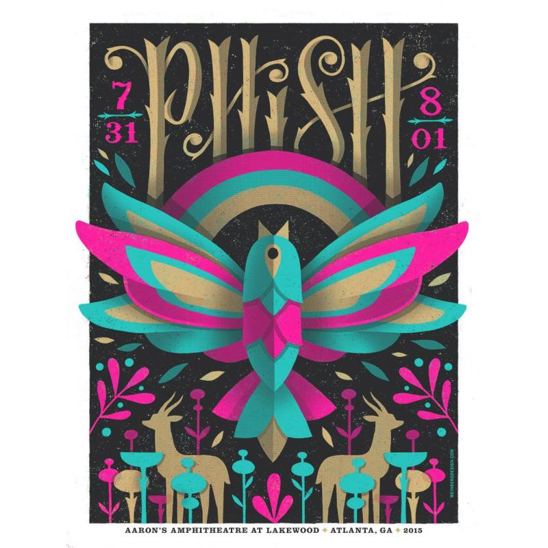 Phish Signed Poster - July 31 - Aug 1, 2015 - Atlanta, GA