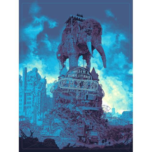 Phish Signed Poster  - Aug 13-15, 2021 - Atlantic City, NJ - Danger 109