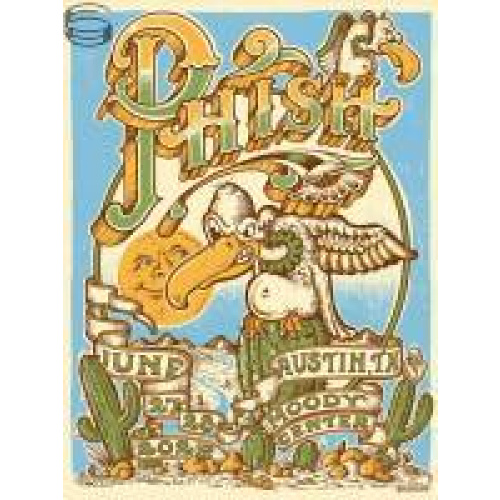 Phish Signed Poster - Austin - 6/27/25 -  109 Blue