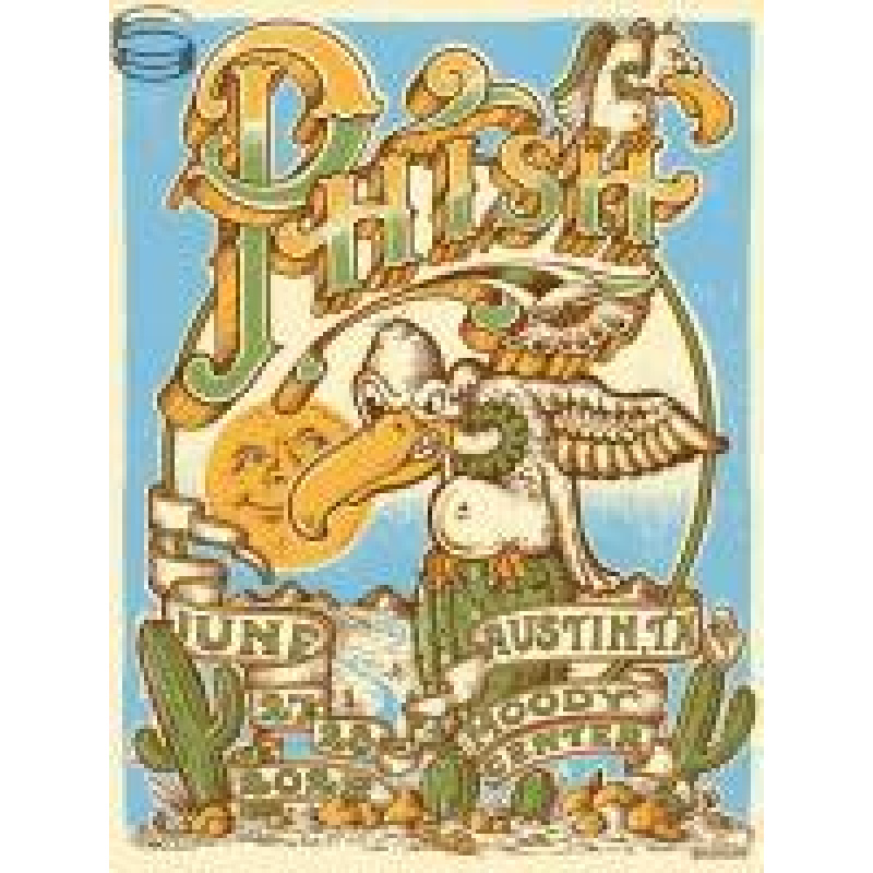 Phish Signed Poster - Austin - 6/27/25 -  108 Blue