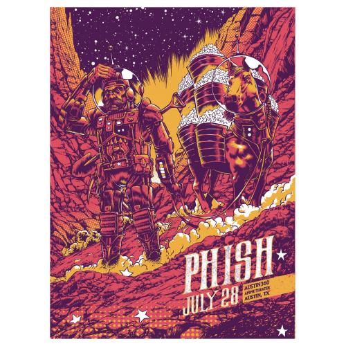 Phish Signed Poster - July 28, 2015 - Austin, TX