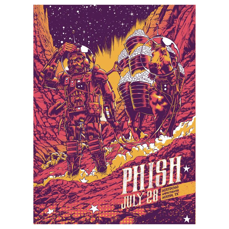 Phish Signed Poster - July 28, 2015 - Austin, TX