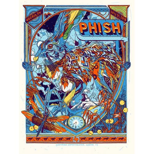 Phish Signed Poster - July 31, 2018 - Austin