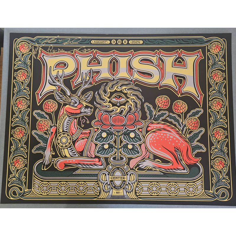 Phish Signed Poster - Bethel- Schommer (Variant) 109