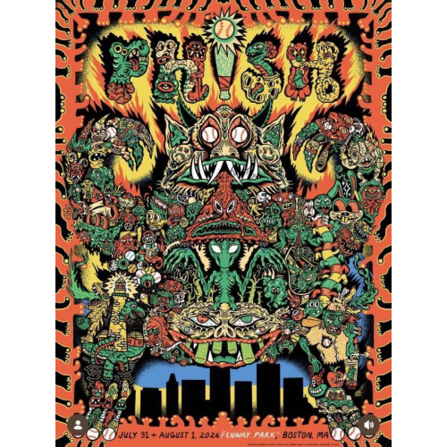Phish Signed Poster Fenway  2026 - James 108 FOIL