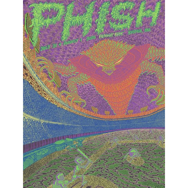 Phish Signed Poster Fenway  2026 - Tawaraya 109 FOIL