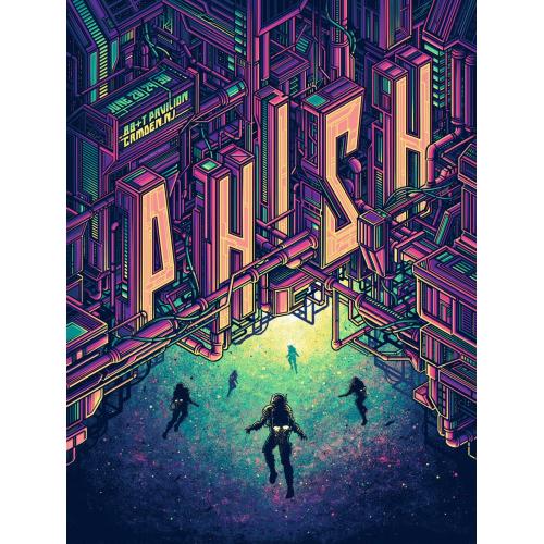 Phish Signed Poster - June 28-30, 2019 - Camden (Purple)