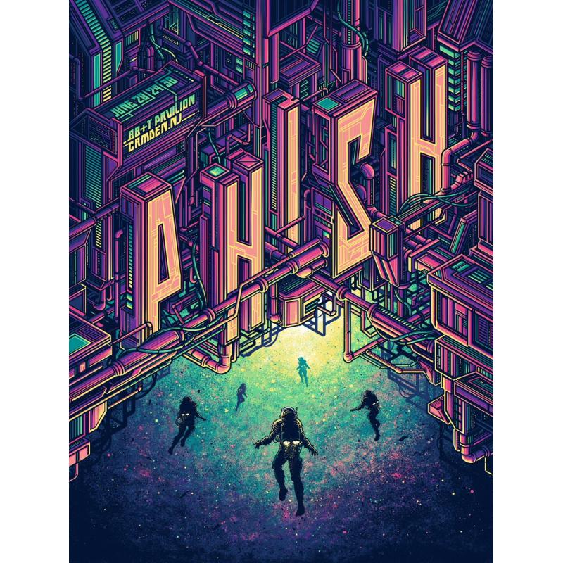 Phish Signed Poster - June 28-30, 2019 - Camden (Purple)
