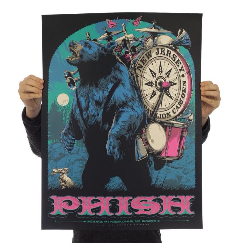 Phish Signed Poster - August 7, 2018 - Camden
