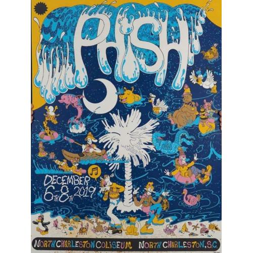 Phish Signed Poster - December 6-8, 2019 - Charleston