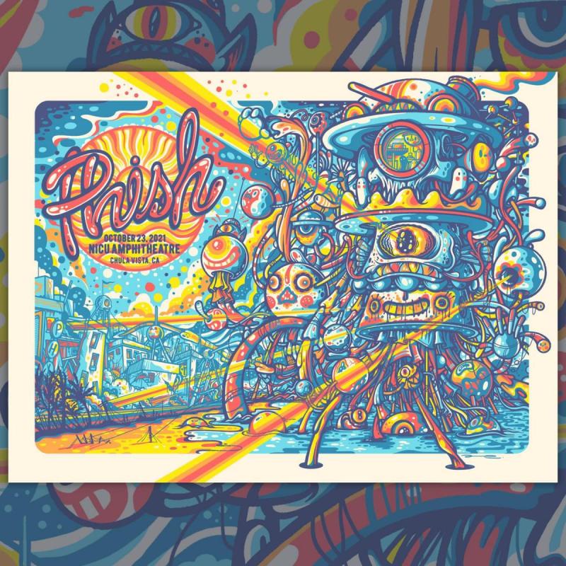 Phish Signed Poster - Oct 23, 2021 - Chula Vista, CA- Millward 108