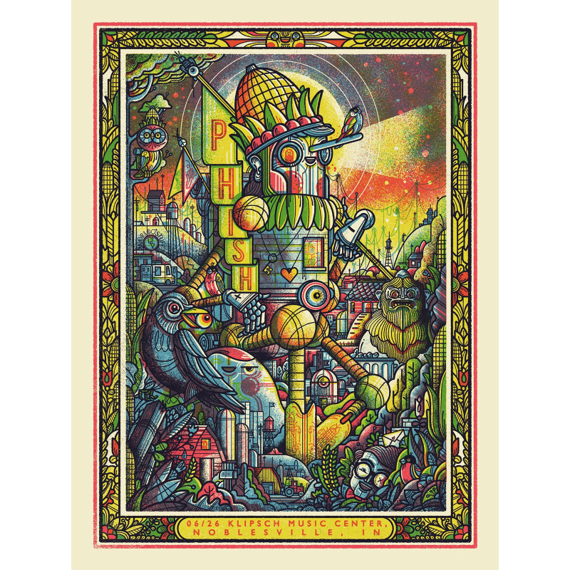 Phish Signed Poster - June 26, 2016 - Noblesville, IN