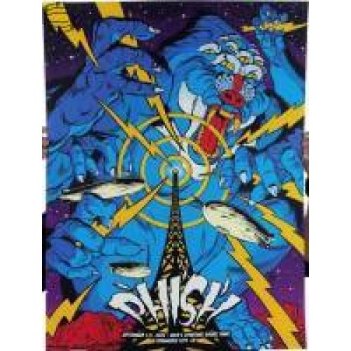 Phish Signed Poster - Dick's 2022 -  Blue - Dombrowski 116