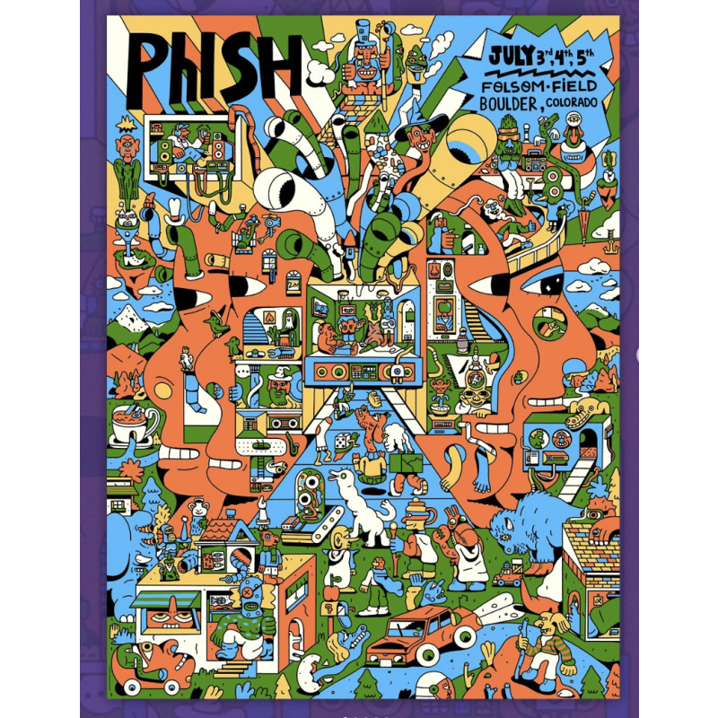 Phish Signed Poster - Boulder - 7/3/25 -  108 Berje