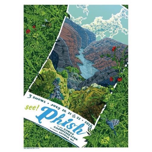 Phish Signed Poster - July 20-22, 2018 - Gorge