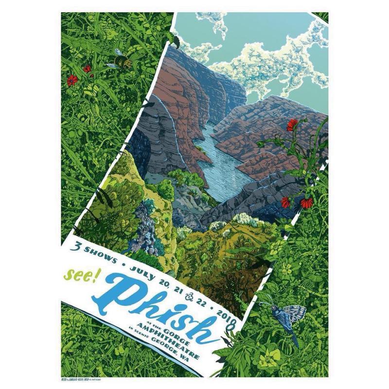 Phish Signed Poster - July 20-22, 2018 - Gorge
