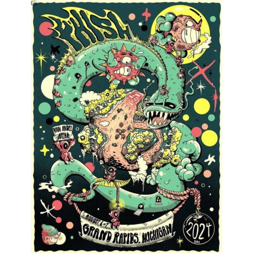 Phish & Billy Strings Signed Poster -  Grand Rapids 2024 - Carpenter