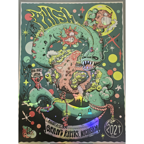 Phish & Billy Strings Signed Poster -  Grand Rapids 2024 - Carpenter (Variant)