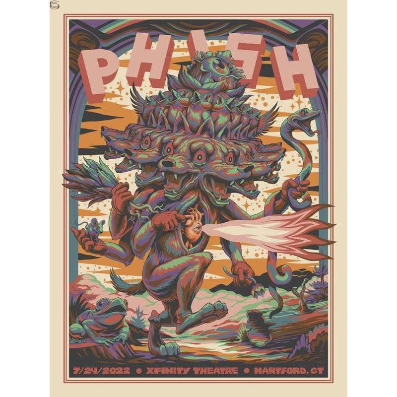 Phish Signed Poster - Hartford 2022 -  Gillan 108
