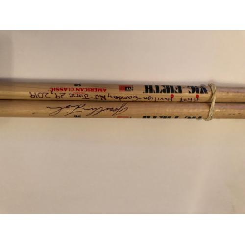 Phish Show Used Drumsticks (Pair) - Used and signed by Jon Fishman - June 29, 2019 - Camden