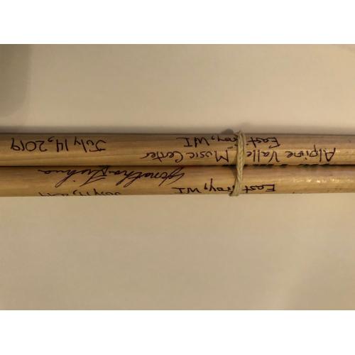 Phish Show Used Drumsticks (Pair) - Used and signed by Jon Fishman - July 14, 2019 - Alpine Valley