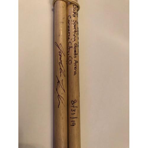 Phish Show Used Drumsticks (Pair) - Used and signed by Jon Fishman - Aug 31, 2019 - Dick's Sporting Goods Park