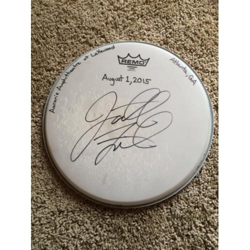 Phish Show Used Drumhead - Signed by Jon Fishman - August 1, 2015 - Atlanta, GA