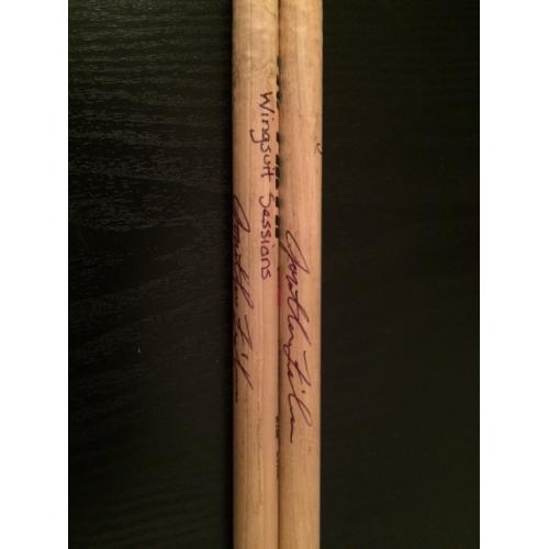 Phish Drumsticks (Pair) - Used during Wingsuit Sessions and signed by Jon Fishman