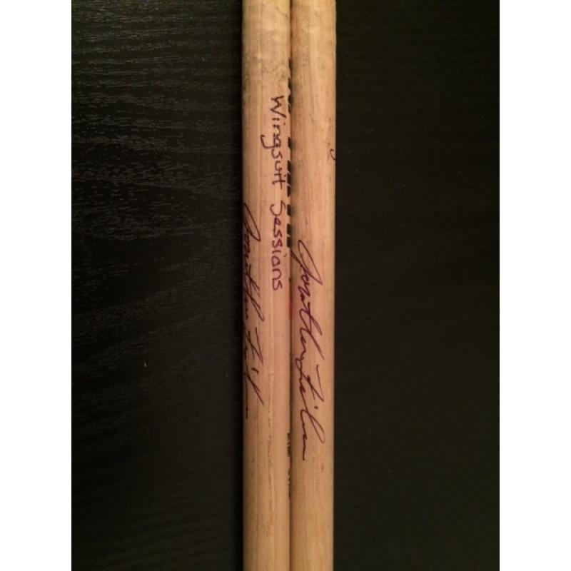 Phish Drumsticks (Pair) - Used during Wingsuit Sessions and signed by Jon Fishman