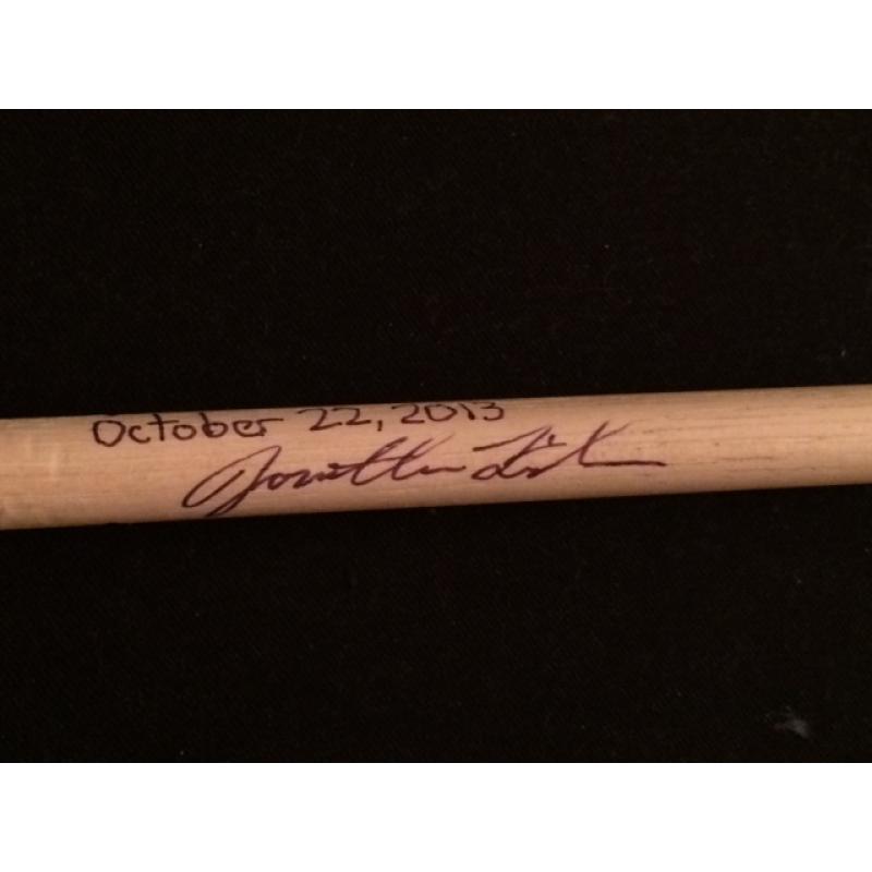 Phish Show Used Drumstick (Single) - Used and signed by Jon Fishman - Oct 22, 2013 - Rochester, NY