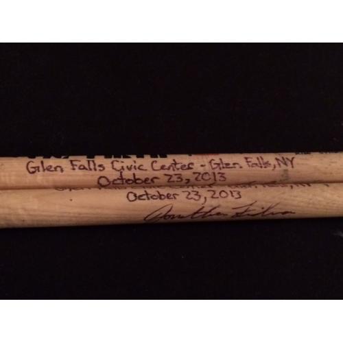 Phish Show Used Drumsticks (Pair) - Used and signed by Jon Fishman - Oct 23, 2013 - Glen Falls, NY
