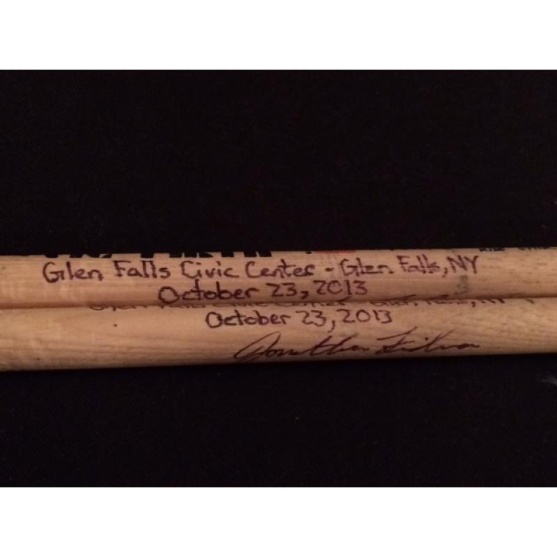 Phish Show Used Drumsticks (Pair) - Used and signed by Jon Fishman - Oct 23, 2013 - Glen Falls, NY
