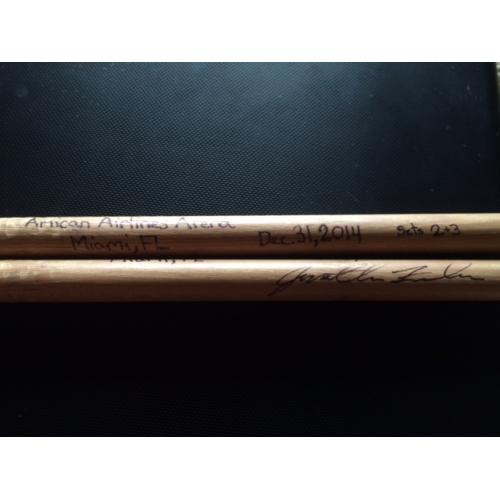 Phish Show Used Drumsticks (Pair) - Used and signed by Jon Fishman - Dec 31, 2014 (Sets 2 & 3) - Miami, FL