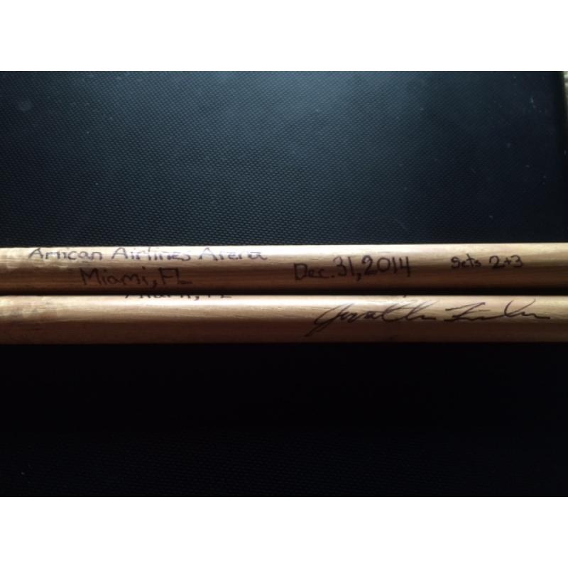 Phish Show Used Drumsticks (Pair) - Used and signed by Jon Fishman - Dec 31, 2014 (Sets 2 & 3) - Miami, FL