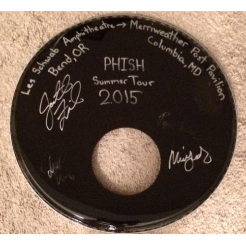 Phish Kick Drum Head (Nearly 2 feet in diameter!) - Signed by Band - Summer Tour 2015