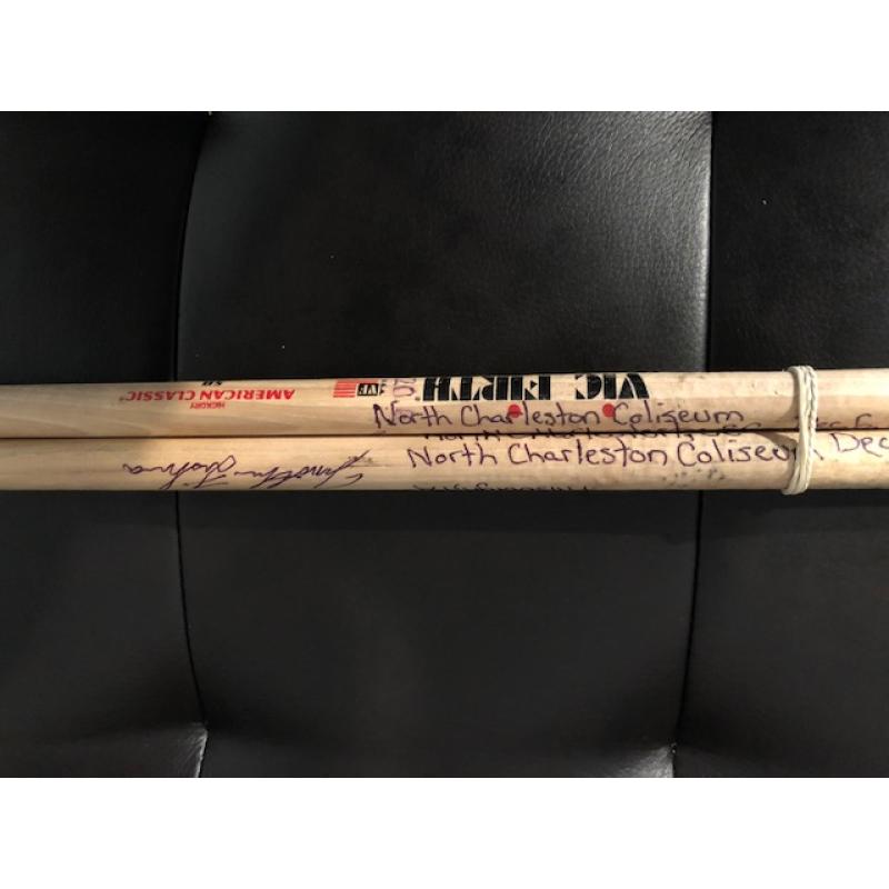 Phish Show Used Drumsticks (Pair) - Used and signed by Jon Fishman - 12/6, 2019 - North Charleston