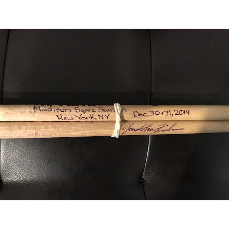 Phish Show Used Drumsticks (Pair) - Used and signed by Jon Fishman - 12/30 & 12/31, 2019 - MSG New Years