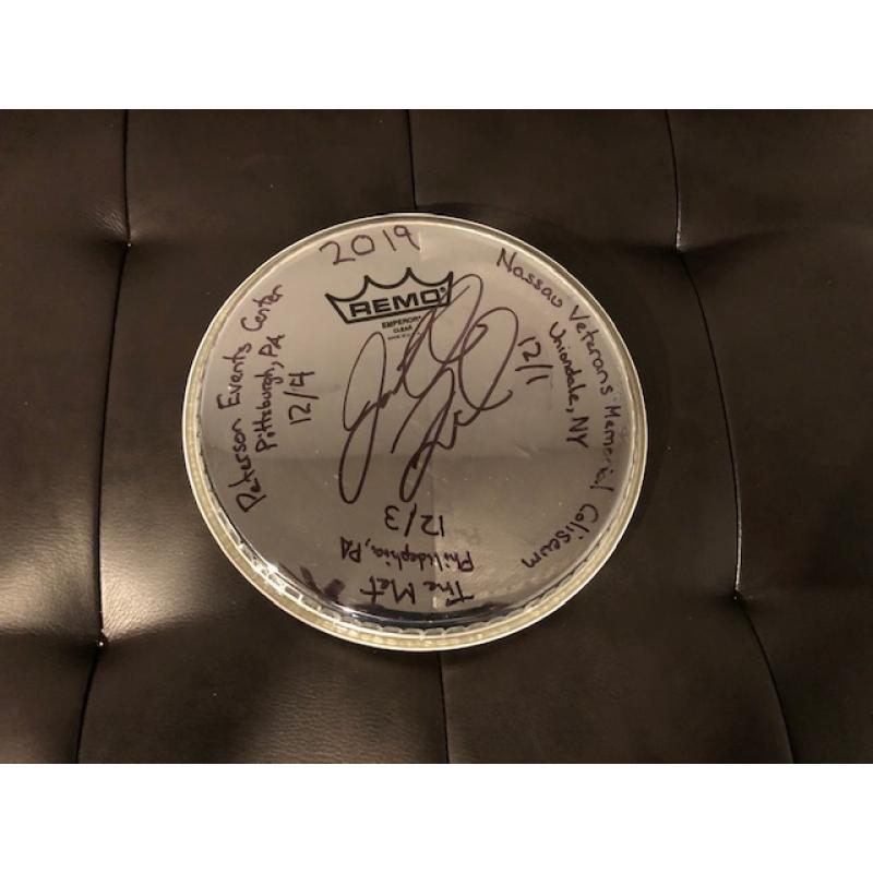 Phish Show Used Drum Head - Used and signed by Jon Fishman - 12/1 & 12/3 & 12/4, 2019 Nassau, The Met, Pittsburgh