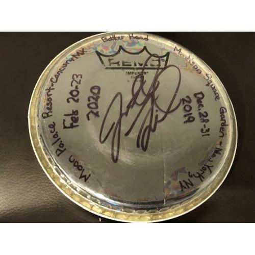 Phish Show Used Drum Head - Used and signed by Jon Fishman - New Years & Mexico