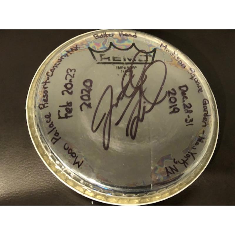 Phish Show Used Drum Head - Used and signed by Jon Fishman - New Years & Mexico