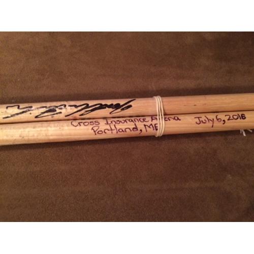 Phish Show Used Drumsticks (Pair) - Used and signed by Jon Fishman - July 6, 2016 - Portland, ME