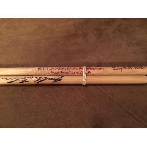 Phish Show Used Drumsticks (Pair) - Used and signed by Jon Fishman - July 18/19, 2016 - San Francisco, CA